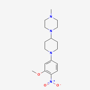 molecular formula C17H26N4O3 B3029715 1-(1-(3-Methoxy-4-nitrophenyl)piperidin-4-yl)-4-methylpiperazine CAS No. 761440-65-7