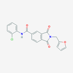 molecular formula C20H13ClN2O4 B302972 N-(2-chlorophenyl)-2-(2-furylmethyl)-1,3-dioxo-5-isoindolinecarboxamide 