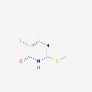 molecular formula C6H7IN2OS B3029722 5-iodo-6-methyl-2-methylsulfanyl-1H-pyrimidin-4-one CAS No. 76510-64-0