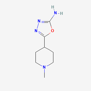 molecular formula C8H14N4O B3029725 5-(1-Methylpiperidin-4-yl)-1,3,4-oxadiazol-2-amine CAS No. 7659-03-2