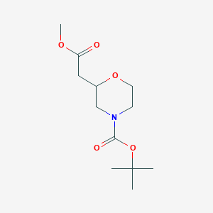 molecular formula C12H21NO5 B3029726 tert-Butyl 2-(2-methoxy-2-oxoethyl)morpholine-4-carboxylate CAS No. 766539-39-3