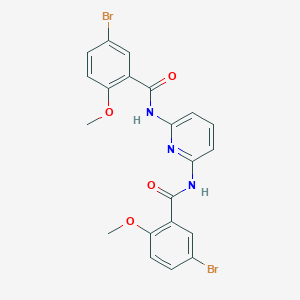 molecular formula C21H17Br2N3O4 B302974 5-bromo-N-{6-[(5-bromo-2-methoxybenzoyl)amino]-2-pyridinyl}-2-methoxybenzamide 