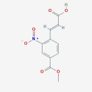 molecular formula C11H9NO6 B3029745 (E)-3-(4-(甲氧羰基)-2-硝基苯基)丙烯酸 CAS No. 773130-43-1