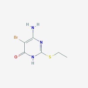 molecular formula C6H8BrN3OS B3029753 6-Amino-5-bromo-2-(ethylthio)pyrimidin-4-ol CAS No. 77708-90-8