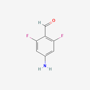 molecular formula C7H5F2NO B3029754 4-Amino-2,6-difluorobenzaldehyde CAS No. 777089-82-4