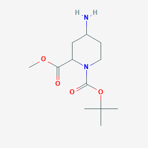 molecular formula C12H22N2O4 B3029763 1-tert-Butyl 2-methyl 4-aminopiperidine-1,2-dicarboxylate CAS No. 778646-95-0