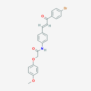 molecular formula C24H20BrNO4 B302978 N-{4-[3-(4-bromophenyl)-3-oxo-1-propenyl]phenyl}-2-(4-methoxyphenoxy)acetamide 