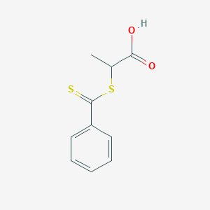 Propanoic acid, 2-[(phenylthioxomethyl)thio]-