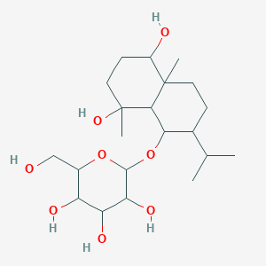 molecular formula C21H38O8 B3029806 2-[(5,8-Dihydroxy-4a,8-dimethyl-2-propan-2-yl-1,2,3,4,5,6,7,8a-octahydronaphthalen-1-yl)oxy]-6-(hydroxymethyl)oxane-3,4,5-triol CAS No. 791849-22-4