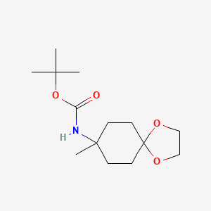tert-butyl (8-Methyl-1,4-dioxaspiro[4.5]decan-8-yl)carbaMate
