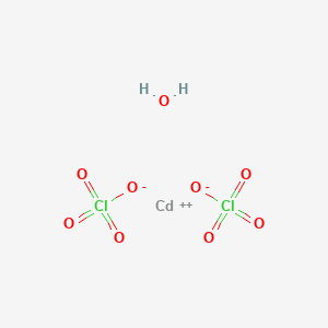 molecular formula CdCl2H2O9 B3029816 高氯酸镉，水合物（9CI） CAS No. 79490-00-9