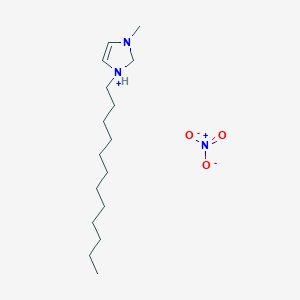 molecular formula C16H33N3O3 B3029825 1H-Imidazolium, 1-dodecyl-3-methyl-, nitrate CAS No. 799246-93-8