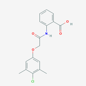 molecular formula C17H16ClNO4 B302984 2-{[(4-Chloro-3,5-dimethylphenoxy)acetyl]amino}benzoic acid 