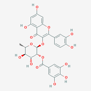 molecular formula C28H24O15 B3029846 [(2S,3R,4R,5R,6S)-2-[2-(3,4-dihydroxyphenyl)-5,7-dihydroxy-4-oxochromen-3-yl]oxy-4,5-dihydroxy-6-methyloxan-3-yl] 3,4,5-trihydroxybenzoate CAS No. 80229-08-9