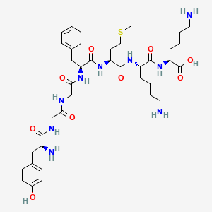 molecular formula C39H59N9O9S B3029847 L-Tyrosylglycylglycyl-L-phenylalanyl-L-methionyl-L-lysyl-L-lysine CAS No. 80237-40-7