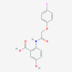 molecular formula C15H12INO5 B302985 5-Hydroxy-2-{[(4-iodophenoxy)acetyl]amino}benzoic acid 
