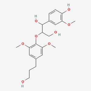 molecular formula C21H28O8 B3029852 1-(4-羟基-3-甲氧基苯基)-2-(4-(3-羟基丙基)-2,6-二甲氧基苯氧基)丙烷-1,3-二醇 CAS No. 80292-57-5