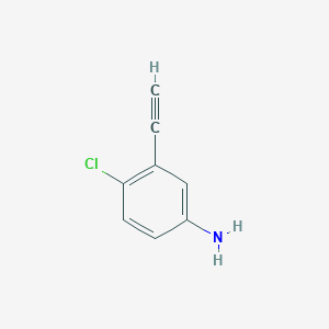 molecular formula C8H6ClN B3029861 4-Chloro-3-ethynylaniline CAS No. 80690-66-0