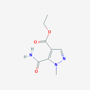 molecular formula C8H11N3O3 B3029873 Ethyl 5-carbamoyl-1-methyl-1H-pyrazole-4-carboxylate CAS No. 81303-52-8