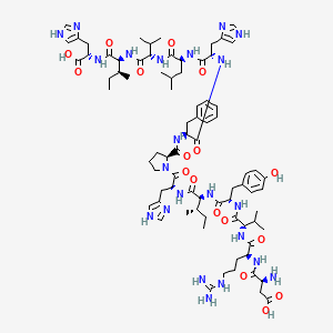 molecular formula C79H116N22O17 B3029890 H-Asp-Arg-Val-Tyr-Ile-His-Pro-Phe-His-Leu-Val-Ile-His-OH CAS No. 82048-97-3