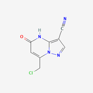 molecular formula C8H5ClN4O B3029908 7-(氯甲基)-5-氧代-4,5-二氢吡唑并[1,5-a]嘧啶-3-腈 CAS No. 832739-77-2