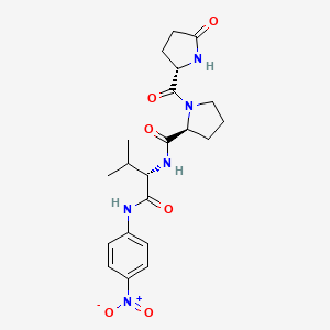 molecular formula C21H27N5O6 B3029909 Pyr-Pro-Val-pNA CAS No. 83329-36-6