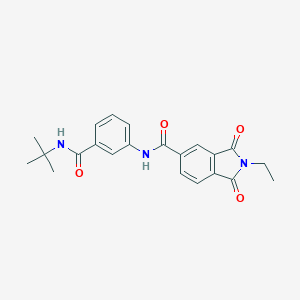 molecular formula C22H23N3O4 B302991 N-{3-[(tert-butylamino)carbonyl]phenyl}-2-ethyl-1,3-dioxo-5-isoindolinecarboxamide 