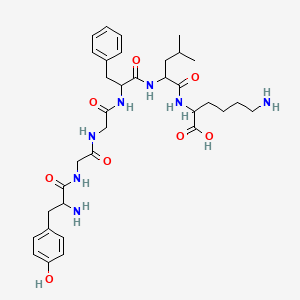 molecular formula C34H49N7O8 B3029911 (2S,5S,8S,17S)-17-Amino-2-(4-aminobutyl)-8-benzyl-18-(4-hydroxyphenyl)-5-isobutyl-4,7,10,13,16-pentaoxo-3,6,9,12,15-pentaazaoctadecan-1-oic acid CAS No. 83404-43-7