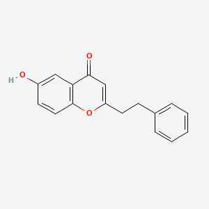 molecular formula C17H14O3 B3029933 2-Phenethyl-6-hydroxychromone CAS No. 84294-90-6