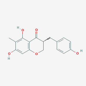 molecular formula C17H16O5 B3029951 (3R)-5,7-Dihydroxy-3-(4-hydroxybenzyl)-6-methyl-2,3-dihydro-4H-1-benzopyran-4-one CAS No. 84638-48-2