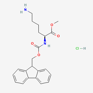 molecular formula C22H27ClN2O4 B3029958 (S)-甲基 2-((((9H-芴-9-基)甲氧羰基)氨基)-6-氨基己酸盐酸盐 CAS No. 847658-45-1