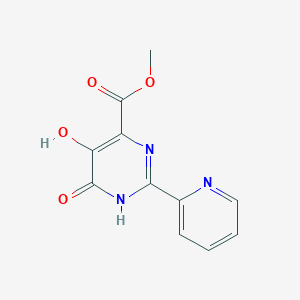 molecular formula C11H9N3O4 B3029974 5,6-Dihydroxy-2-pyridin-2-YL-pyrimidine-4-carboxylic acid methyl ester CAS No. 849475-89-4