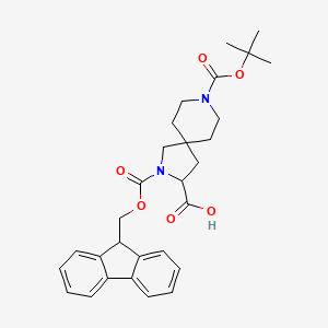 molecular formula C29H34N2O6 B3029980 2-(((9H-Fluoren-9-yl)methoxy)carbonyl)-8-(tert-butoxycarbonyl)-2,8-diazaspiro[4.5]decane-3-carboxylic acid CAS No. 849928-23-0