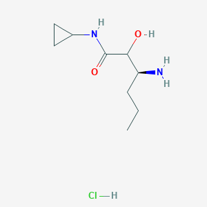 (3S)-3-Amino-N-cyclopropyl-2-hydroxyhexanamide hydrochloride