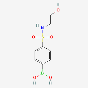 molecular formula C8H12BNO5S B3029986 N-(2-Hydroxyethyl) 4-boronobenzenesulfonamide CAS No. 850568-77-3