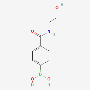 molecular formula C9H12BNO4 B3029988 (4-((2-Hydroxyethyl)carbamoyl)phenyl)boronic acid CAS No. 850593-04-3