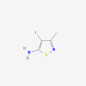 molecular formula C4H5IN2S B3029993 4-碘-3-甲基-1,2-噻唑-5-胺 CAS No. 851049-22-4