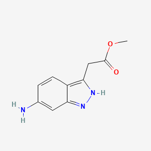 molecular formula C10H11N3O2 B3029995 2-(6-氨基-1H-吲唑-3-基)乙酸甲酯 CAS No. 851652-52-3