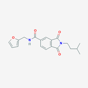 molecular formula C19H20N2O4 B303000 N-(2-furylmethyl)-2-isopentyl-1,3-dioxo-5-isoindolinecarboxamide 