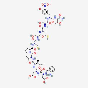 molecular formula C58H84N14O22S2 B3030003 Abz-Asp-Asp-Ile-Val-Pro-Cys-Ser-Met-Ser-3-硝基-Tyr-Thr-NH2 CAS No. 852572-93-1