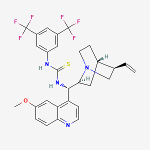 molecular formula C29H28F6N4OS B3030004 N-[3,5-Bis(trifluoromethyl)phenyl]-N'-[(8A,9S)-6'-methoxy-9-cinchonanyl]thiourea CAS No. 852913-16-7