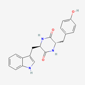molecular formula C20H19N3O3 B3030005 (3S,6R)-3-[(4-羟基苯基)甲基]-6-(1H-吲哚-3-基甲基)哌嗪-2,5-二酮 CAS No. 852955-00-1