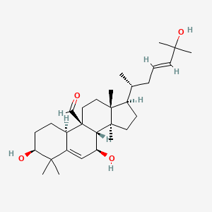 molecular formula C30H48O4 B3030011 3β,7β,25-三羟基葫芦巴-5,23-二烯-19-醛 CAS No. 85372-65-2