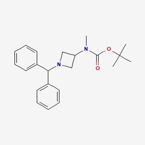 molecular formula C22H28N2O2 B3030012 tert-Butyl (1-benzhydrylazetidin-3-yl)(methyl)carbamate CAS No. 854038-91-8