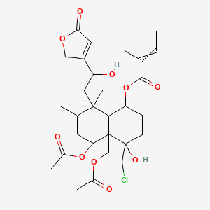 molecular formula C29H41ClO10 B3030014 Ajugamarin chlorohydrin CAS No. 85447-27-4