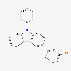 molecular formula C24H16BrN B3030018 3-(3-溴苯基)-9-苯基-9H-咔唑 CAS No. 854952-59-3