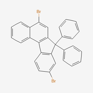 molecular formula C29H18Br2 B3030019 5,9-dibromo-7,7-diphenyl-7H-Benzo[c]fluorene CAS No. 854952-90-2