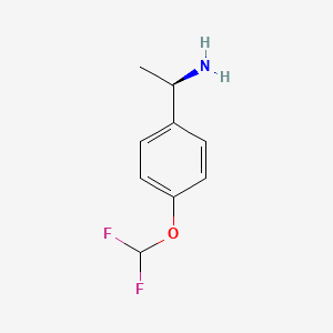 molecular formula C9H11F2NO B3030027 (aR)-4-(Difluoromethoxy)-a-methyl-benzenemethanamine CAS No. 856758-57-1