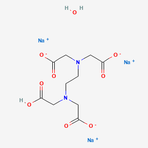 molecular formula C10H15N2Na3O9 B3030031 Edetate trisodium monohydrate CAS No. 85715-60-2
