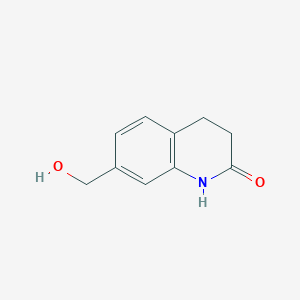 molecular formula C10H11NO2 B3030033 7-(羟甲基)-3,4-二氢喹啉-2(1H)-酮 CAS No. 857272-53-8